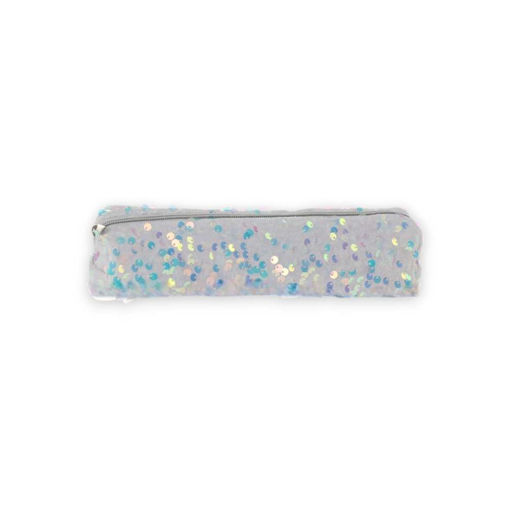 Picture of SEQUINS PENCIL CASE WHITE